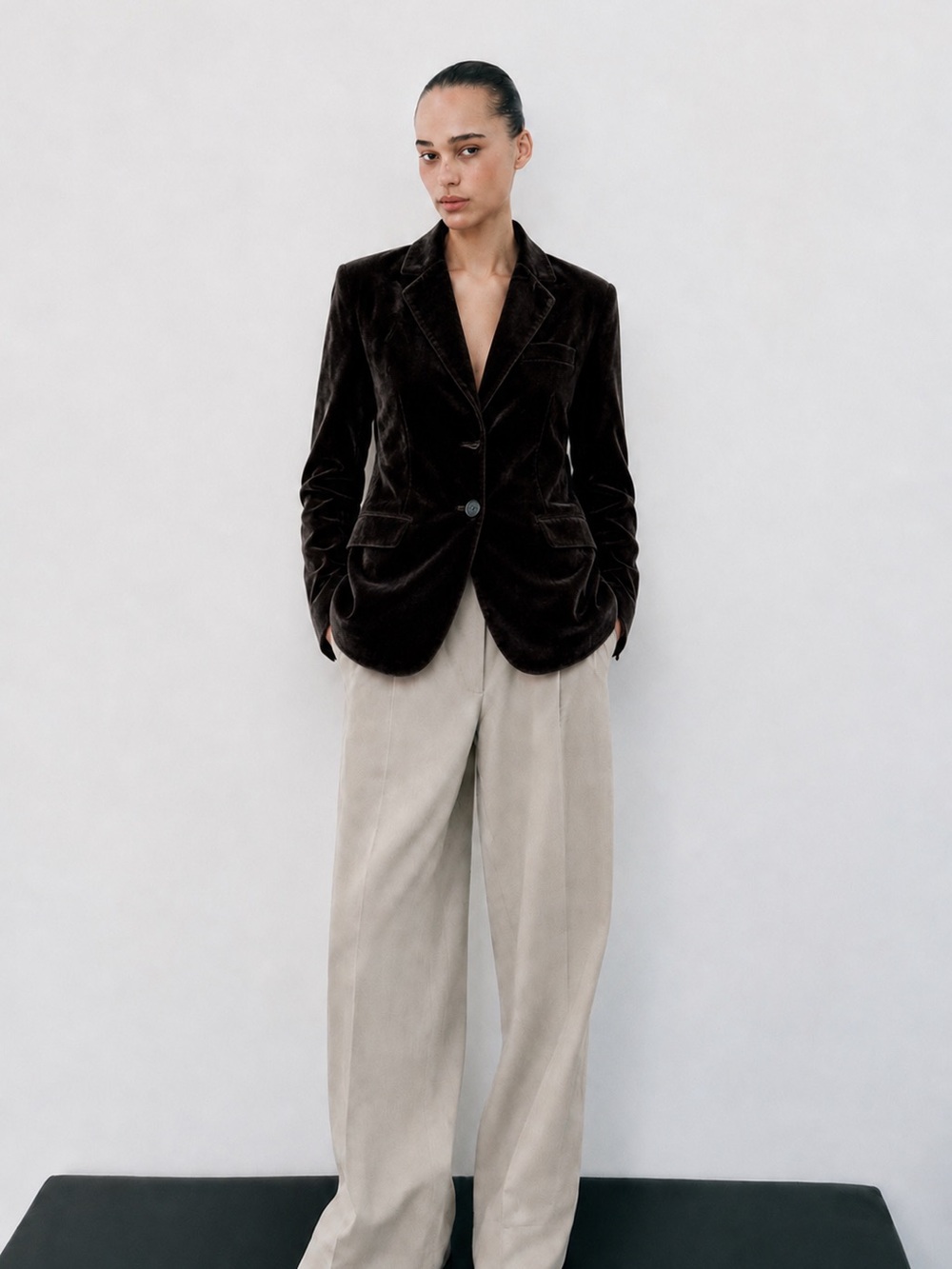 Banana Republic black velvet blazer